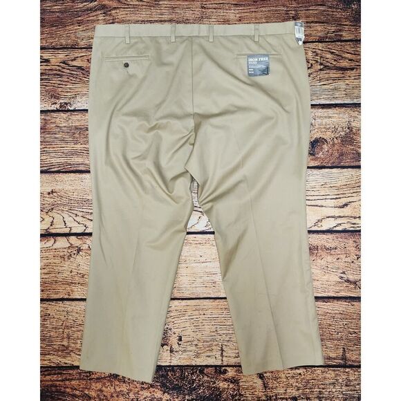 Dockers New Big & Tall Pants Mens Size 52x30 Khaki Chino Classic Pleated Slacks - Picture 6 of 9